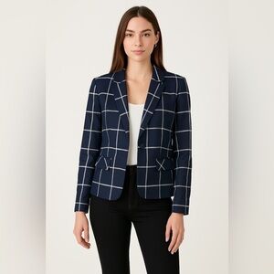 𝅺Cupcakes & Cashmere Navy Windowpane Blazer